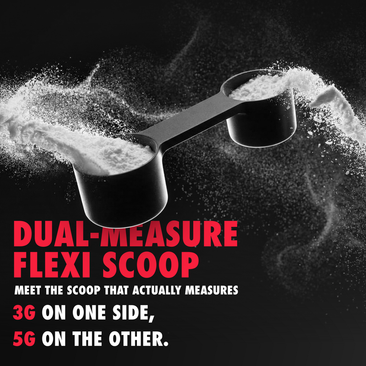 Skeleton Nutrition creatine monohydrate dual measuring flexi scoop for accurate supplement serving sizes